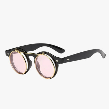 Zain | Retro Unisex Sonnenbrille Doppelobjektiv Flip & UV-Schutz