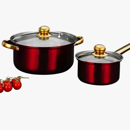 Janna | 12-teilige Kochgeschirr-Set – Kochen Sie stilvoll und vielseitig auf allen Herdarten