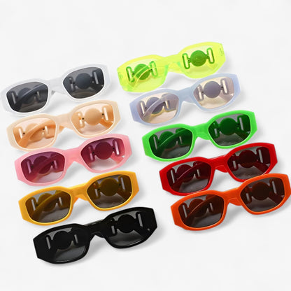 Liam | Kleine rechteckige Sonnenbrille für Reisen und Vintage-Stil