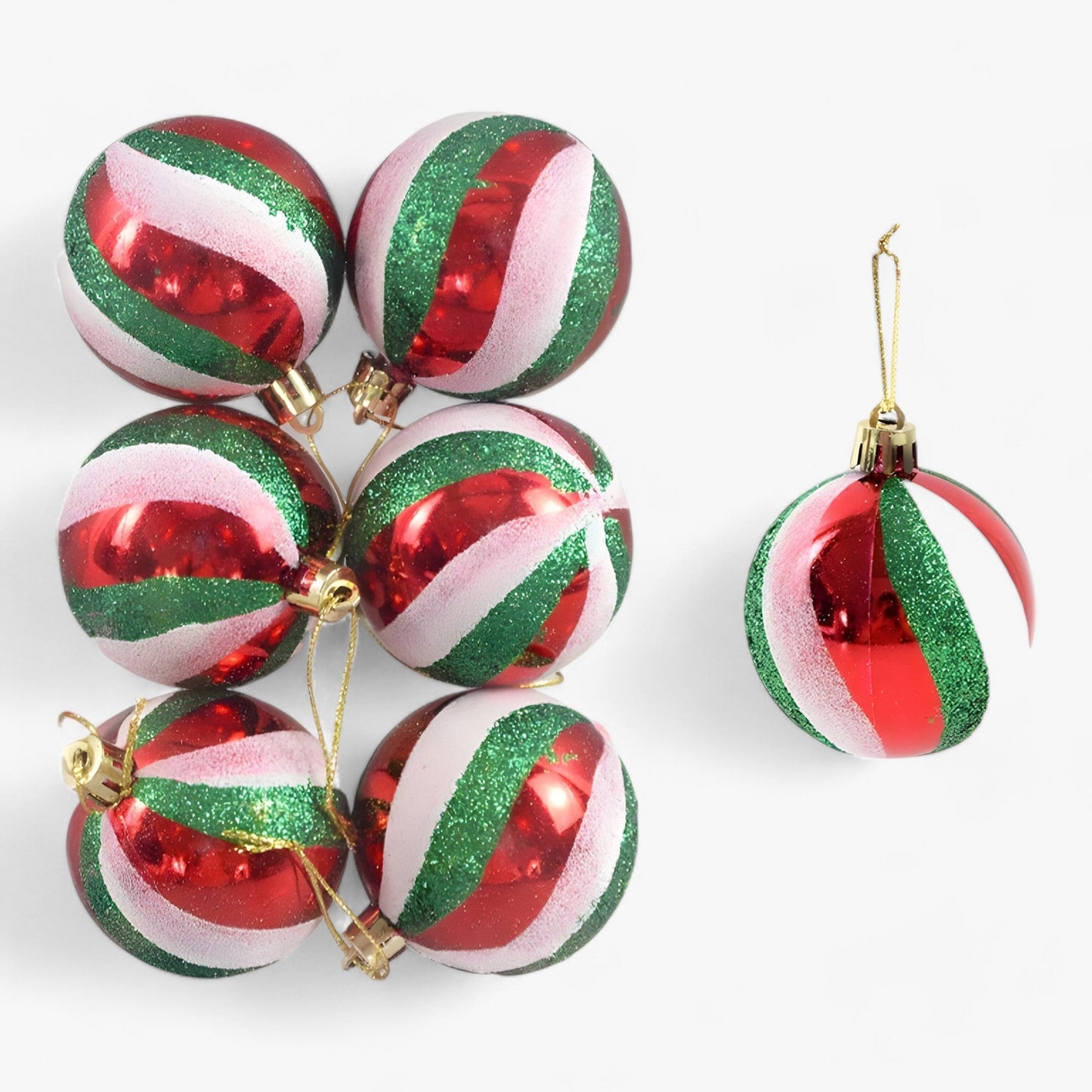 Weihnachten | 6 Stück Weihnachtskugeln – ideale Dekorationen für den Baum