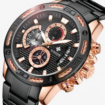 Linus | Luxus-Chronographenuhr aus Edelstahl