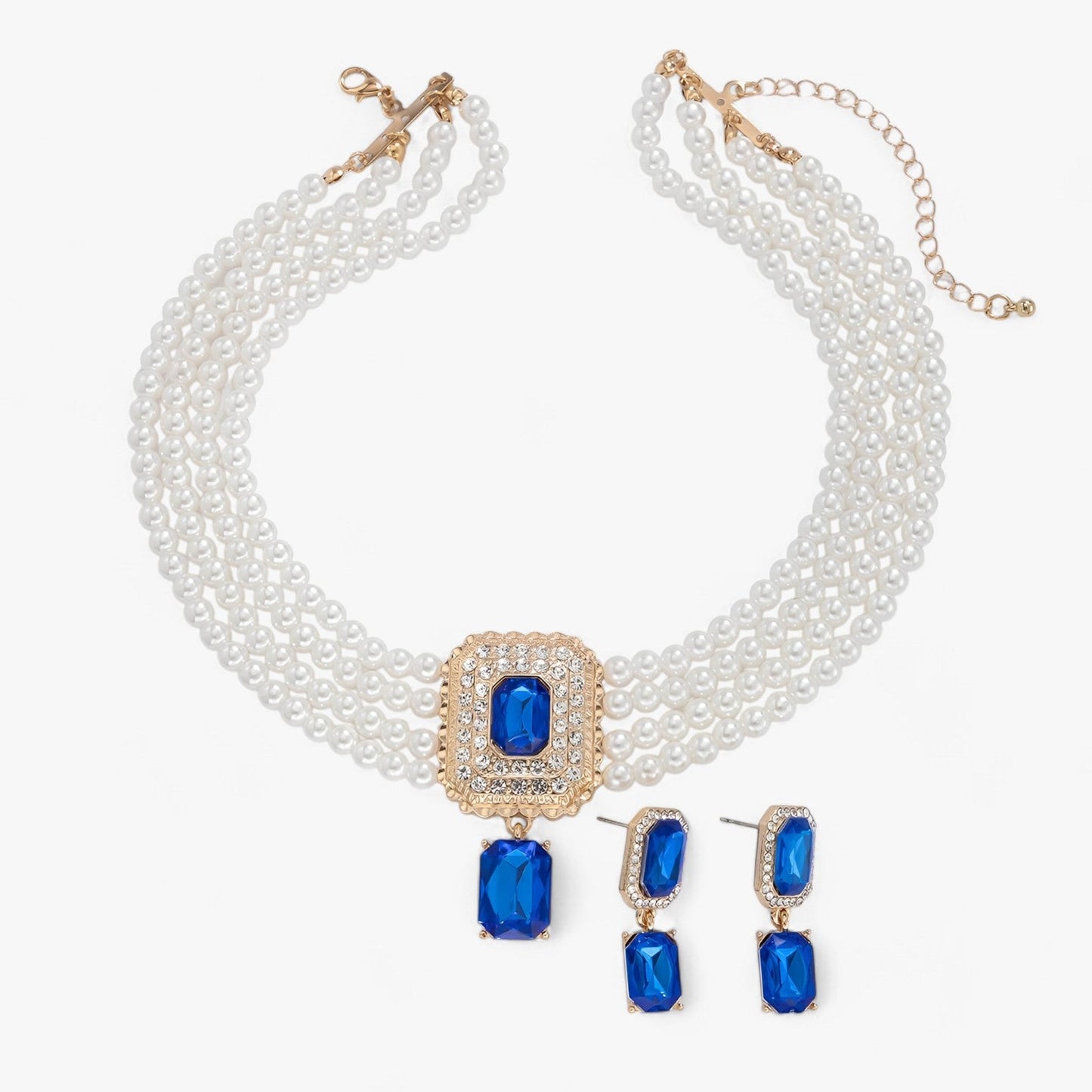 Lacteo Retro Eleganz: Mehrlagiges Perlen-Schmuckset für Damen