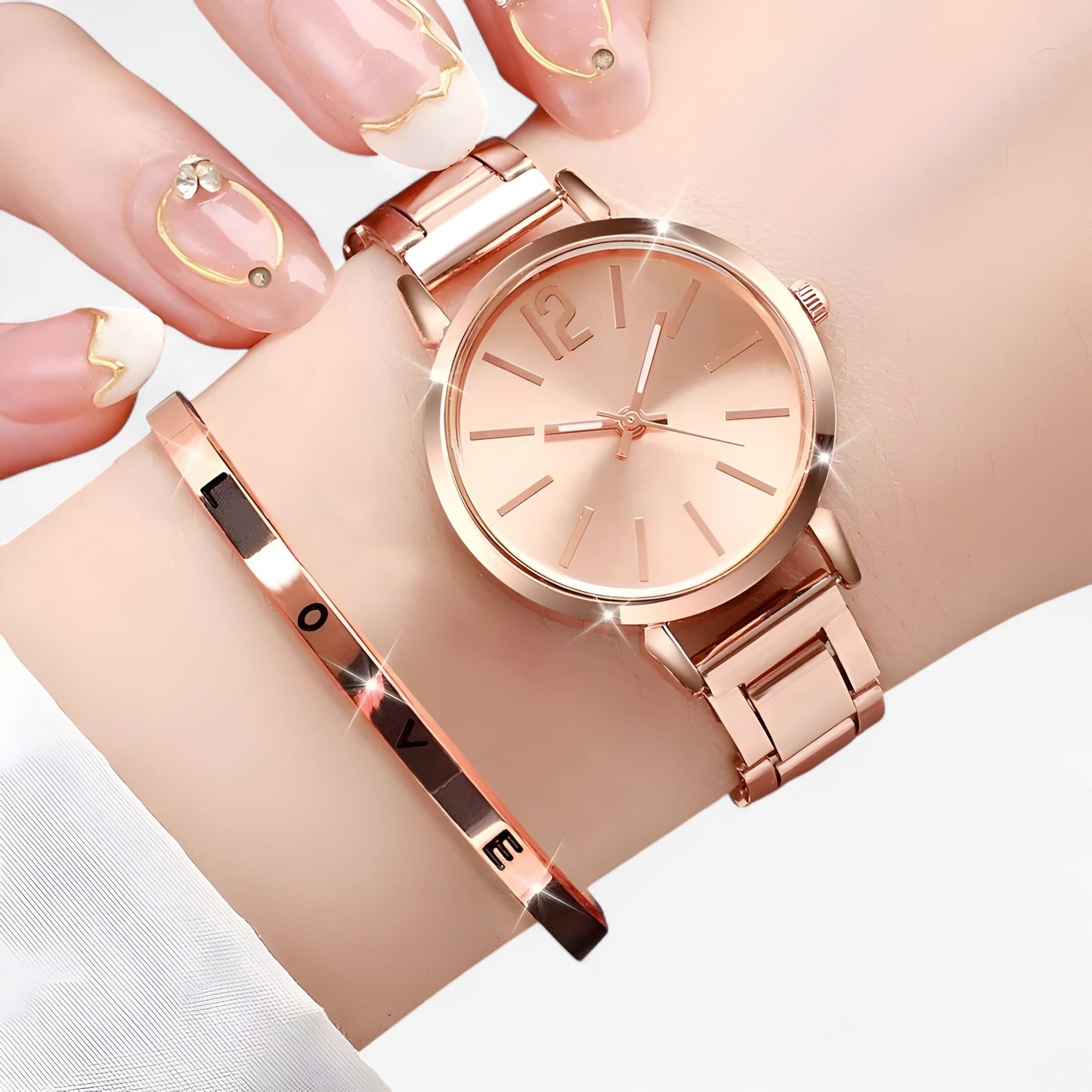 Myra | Set aus Uhr und Armband – Eleganz und Stil