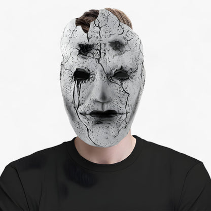 Horrific Schwarz Latexmaske - Halloween-Zubehör für eine Schreckliche Atmosphäre