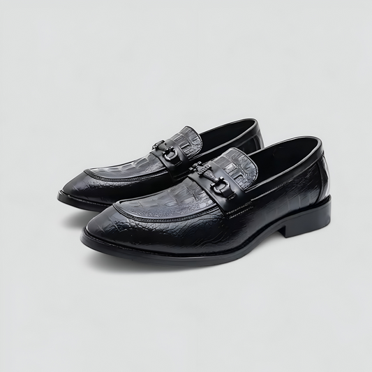 Carter | Elegante Herren-Loafer aus Leder mit Schlangenprägung