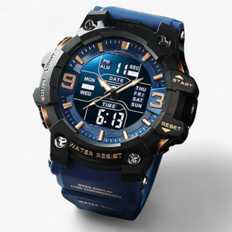 Janos | Sportuhr – LED-Display, wasserdicht und doppelte Zeitanzeige