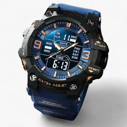 Janos | Sportuhr – LED-Display, wasserdicht und doppelte Zeitanzeige