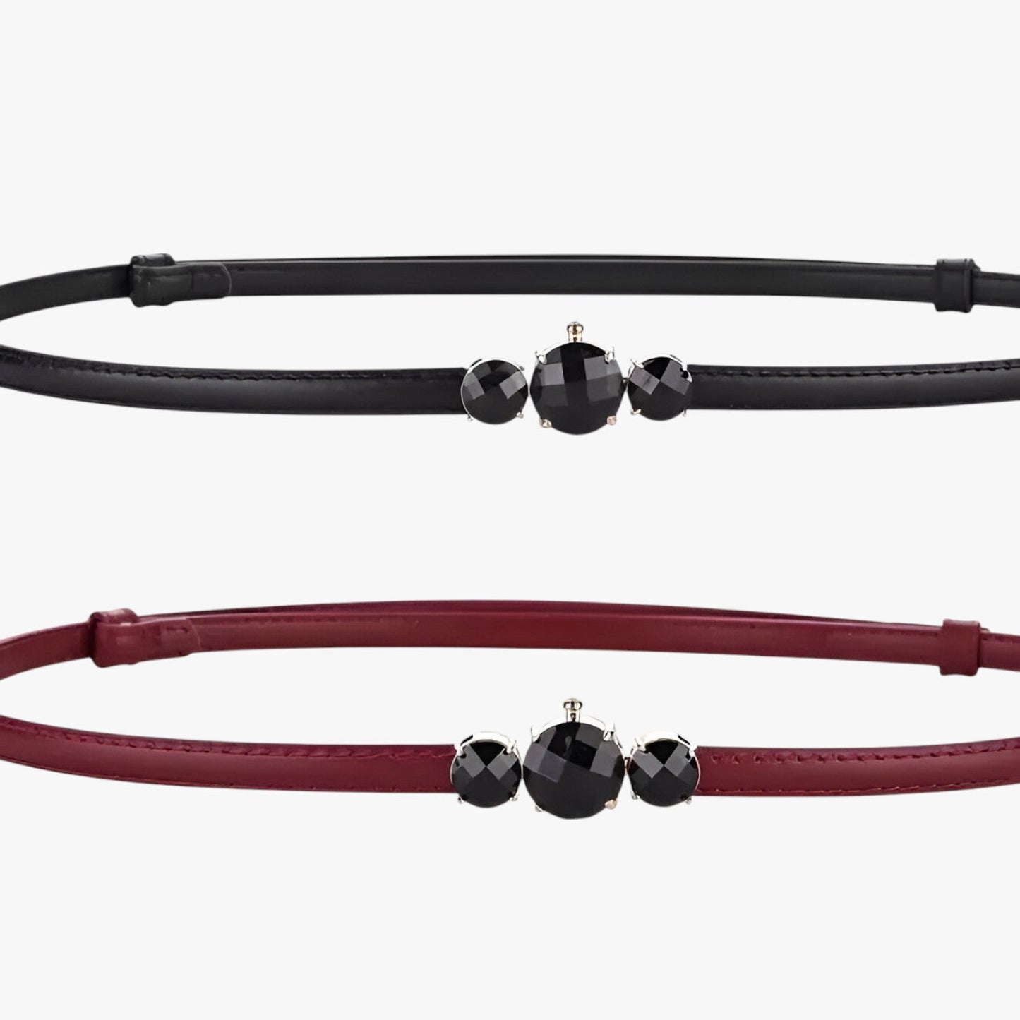 Caesy | Schmale Taille aus echtem Leder - Verstellbare Eleganz