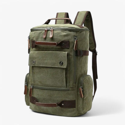 Enrique | Geräumiger Vintage Canvas-Rucksack mit Laptopfach