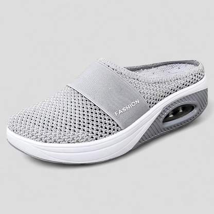 AeroFlex | Mesh Slip-On Platform Clog mit Luftpolstersohle