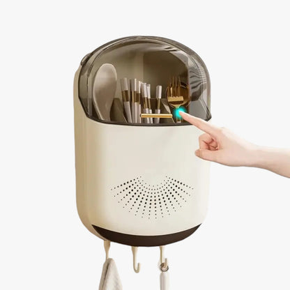 Gianni | Wandhalterung für Stiftbehälter mit Entwässerung und Abdeckung