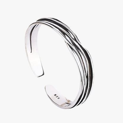 Natalia | Geflochtenes Silberarmband im Retro-Stil