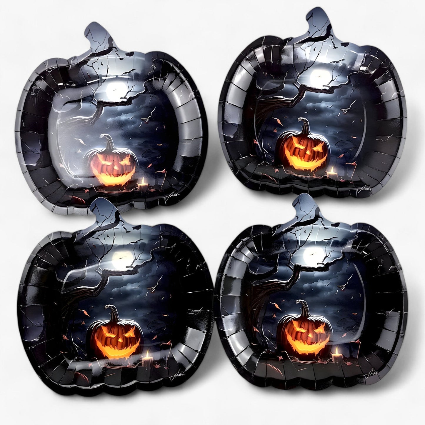 Trick or Treat Teller - Kürbis Teller für Halloween