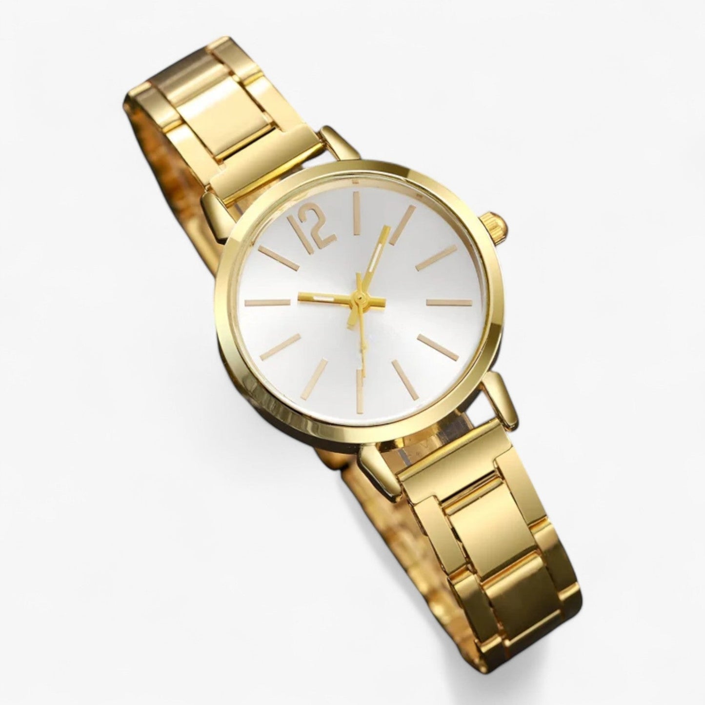 Lorena | Elegante Damenuhr-Set – Stiletto Edelstahl & Armband