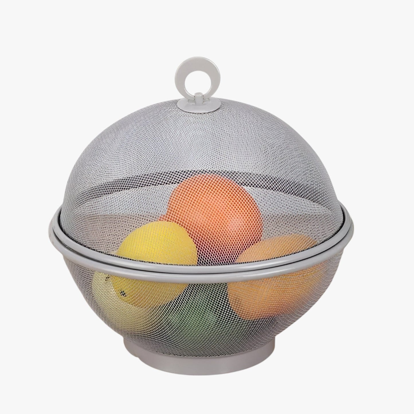 Edith | Fliegenfrei & Geräumig: Obstschale aus Edelstahl mit Deckel und großem Volumen