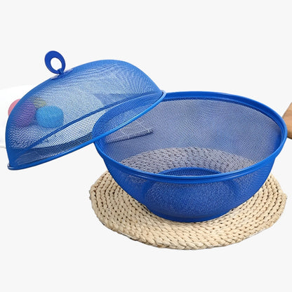 Edith | Fliegenfrei & Geräumig: Obstschale aus Edelstahl mit Deckel und großem Volumen