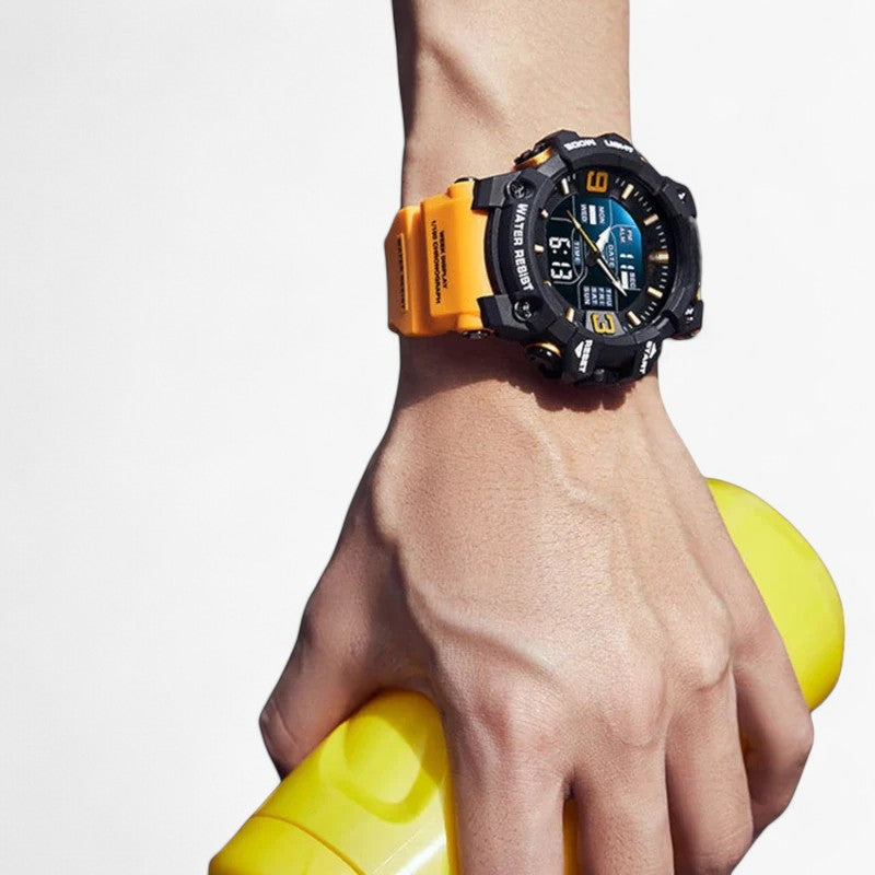 Janos | Sportuhr – LED-Display, wasserdicht und doppelte Zeitanzeige