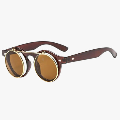Zain | Retro Unisex Sonnenbrille Doppelobjektiv Flip & UV-Schutz