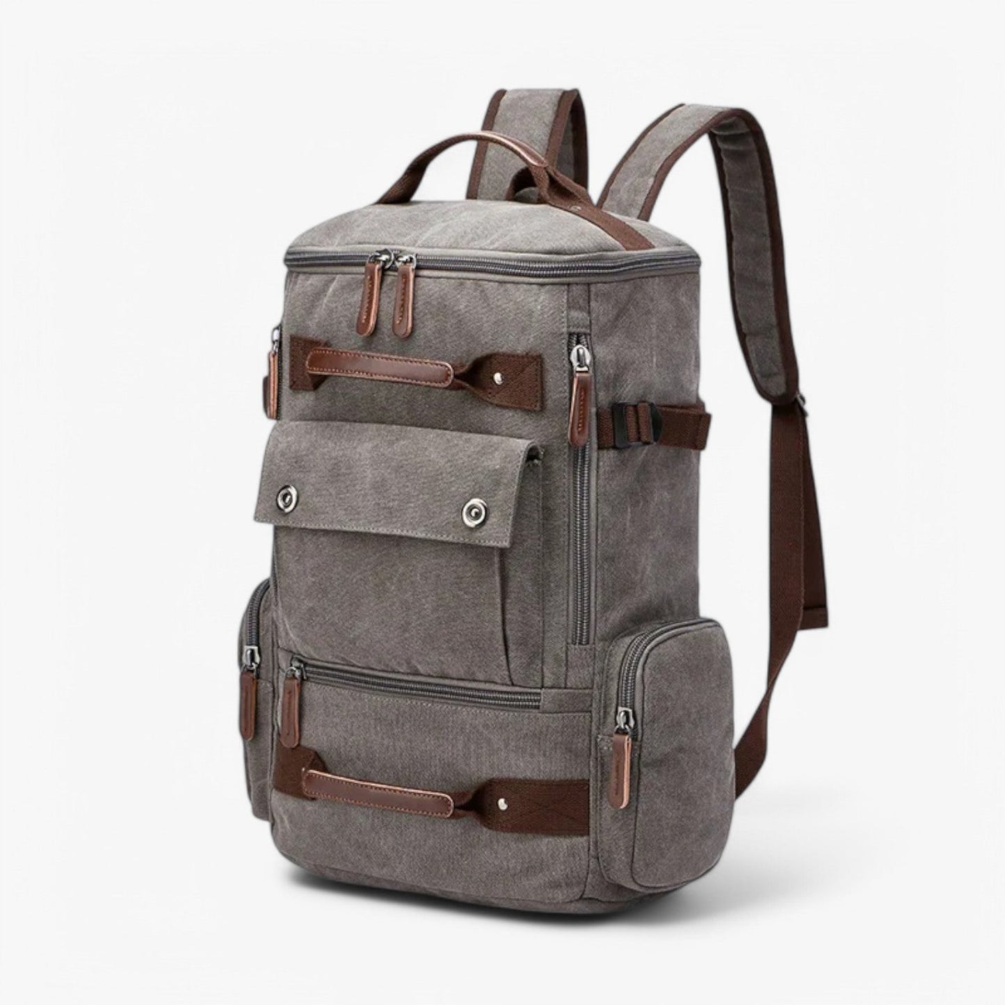 Enrique | Geräumiger Vintage Canvas-Rucksack mit Laptopfach