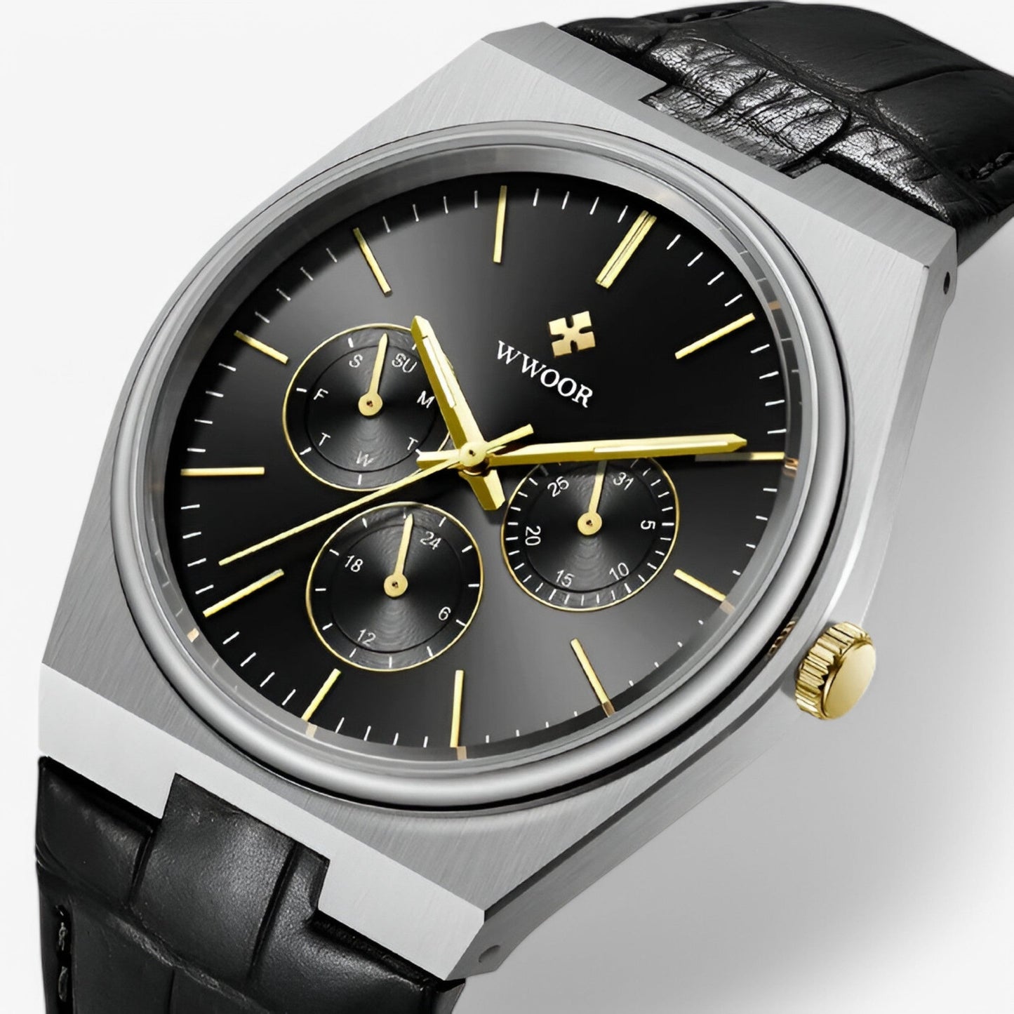 Ronan | Quarz-Uhr aus Stahl mit Saphirglas