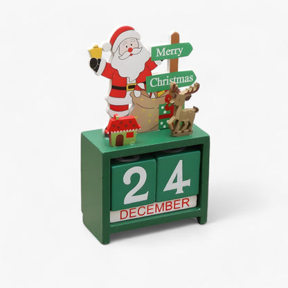 Feiertags Countdown Magie | Holz Weihnachtskalender mit Weihnachtsmann und Schneemann - Fügen Sie Ihren Feiern Aufregung hinzu