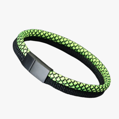Devin | Zweifarbiges Paracord-Armband mit Magnetverschluss