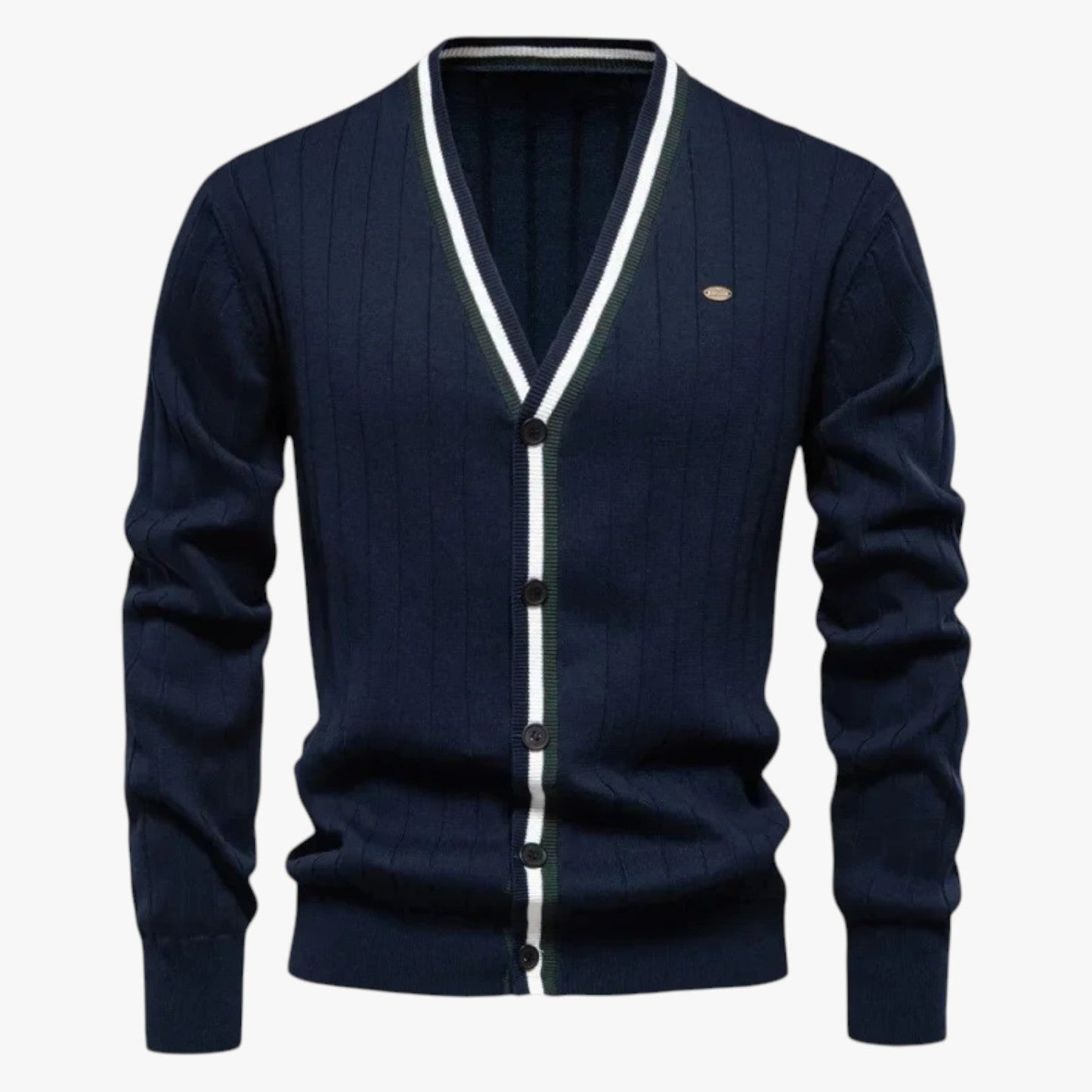 Jeremy | Herren-Lana-Cardigan mit V-Ausschnitt, warmes Color-Block-Design für Herbst/Winter