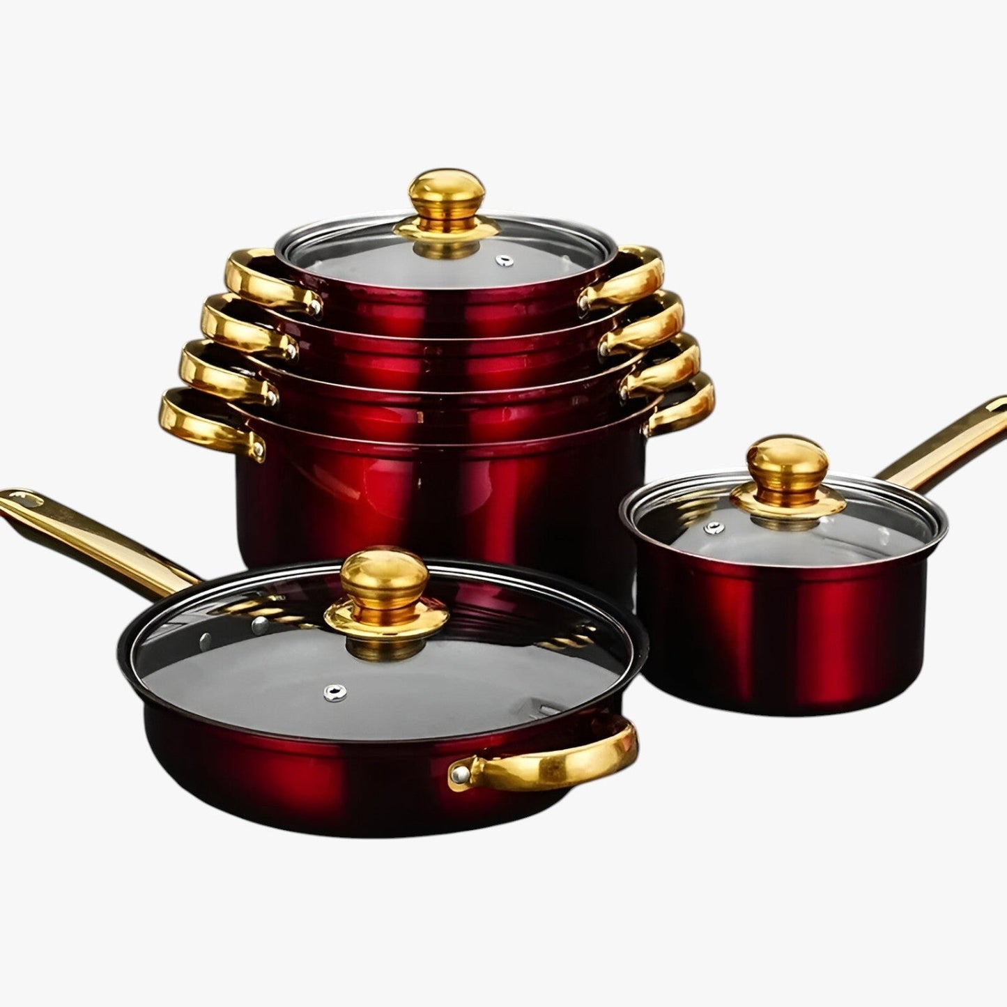 Janna | 12-teilige Kochgeschirr-Set – Kochen Sie stilvoll und vielseitig auf allen Herdarten