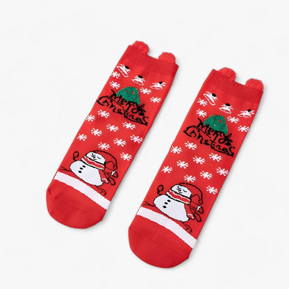 Urlaubsvergnügen | Weihnachtsstrümpfe mit Cartoon-Motiven
