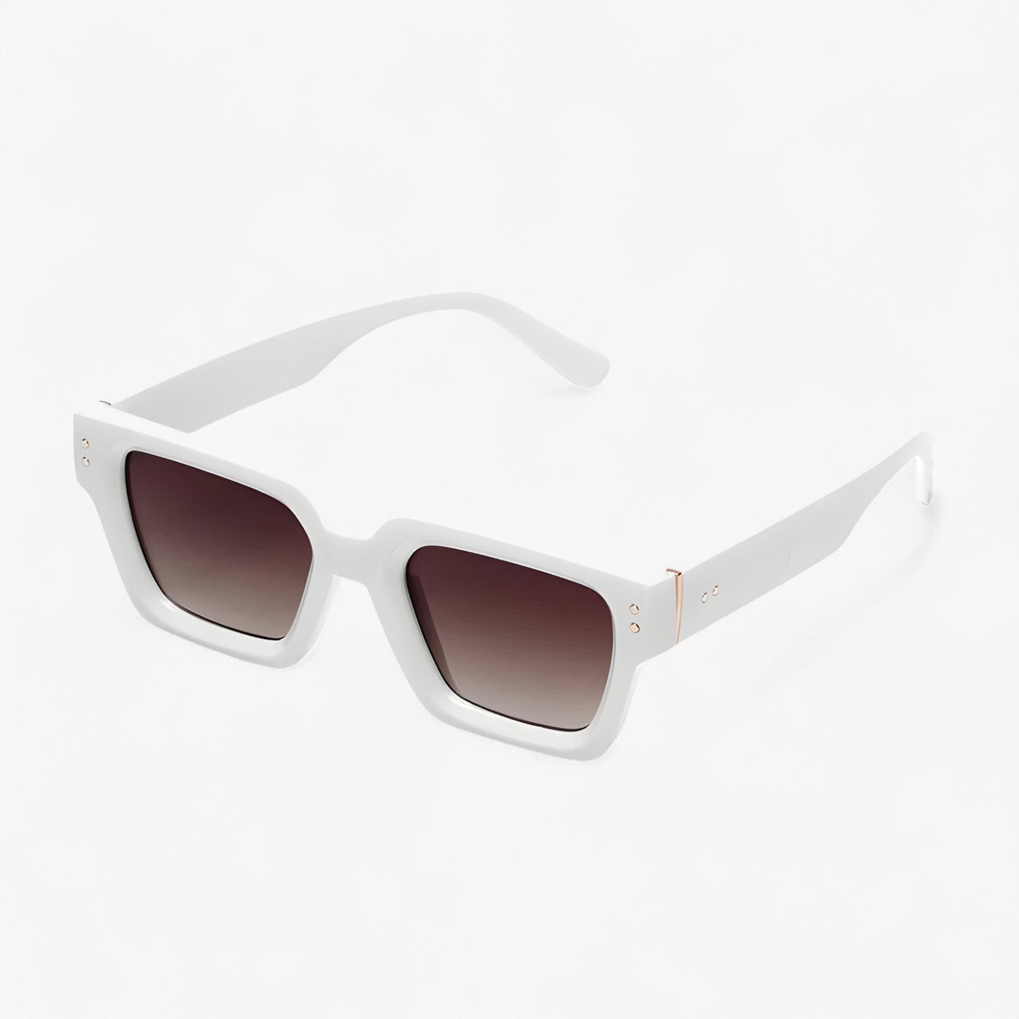 Alaric | Luxe unisex quadratische schwarze Sonnenbrille
