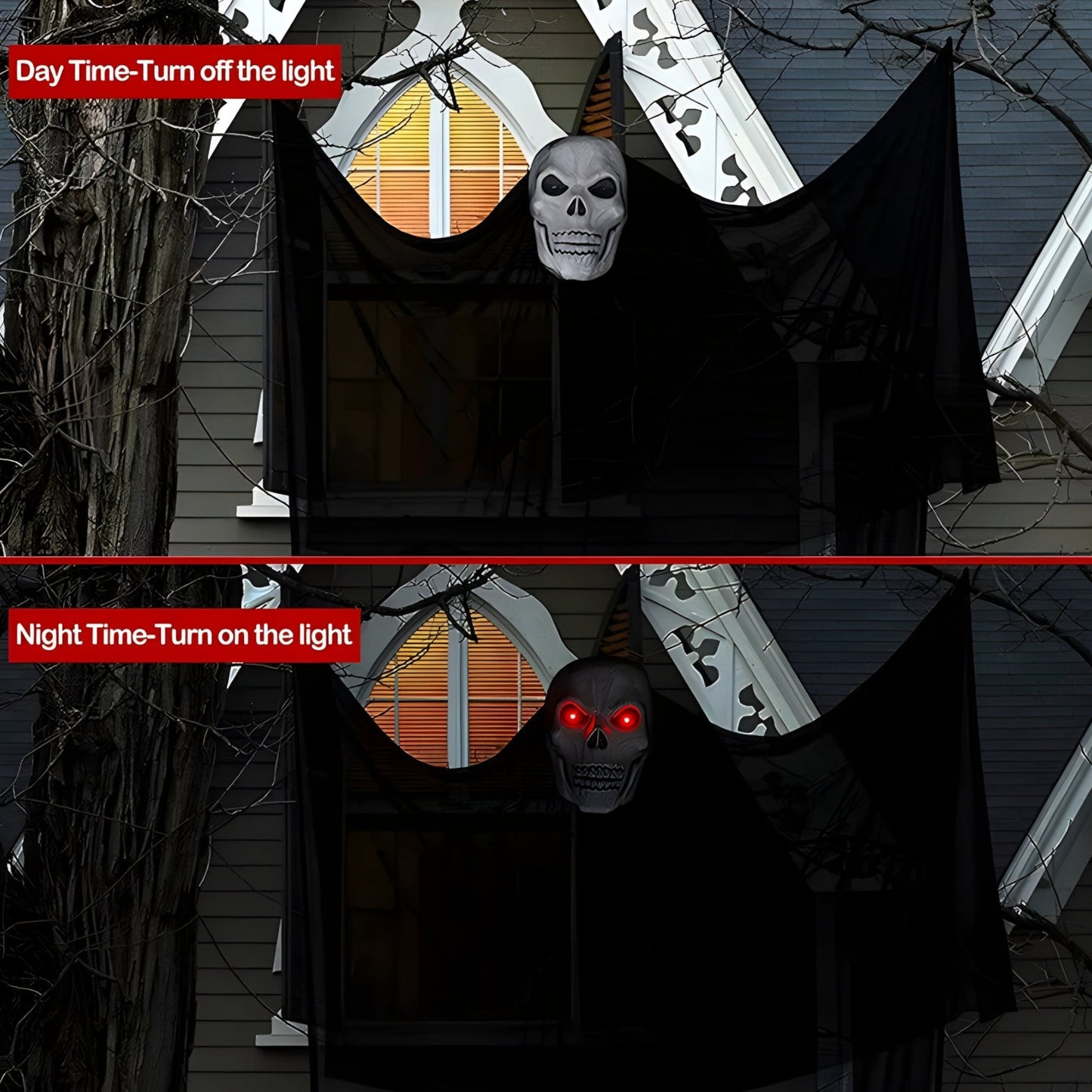 Hängender Totenkopf-Dekor - Perfekt für eine gruselige Halloween-Atmosphäre