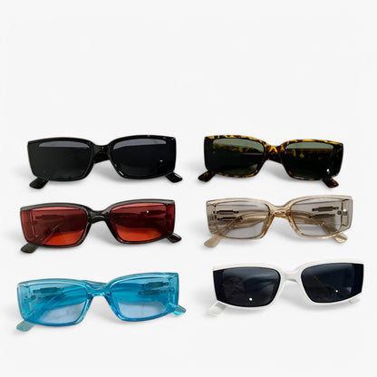 David | Retro Sonnenbrille mit kleiner rechteckiger Fassung