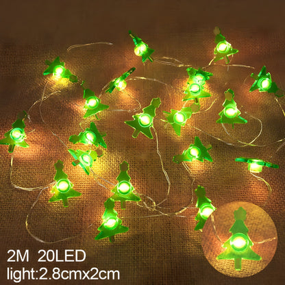 TwinkleLights | LED Lichterschlauch 20LED - Beleuchten Sie Ihre Feste mit dem Weihnachtsmann und Schneeflocken