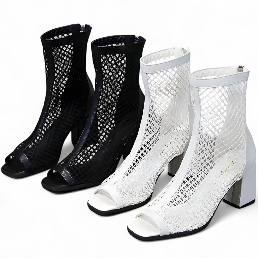 Elena | Sommerschuhe mit atmungsaktivem Plateau aus Netz