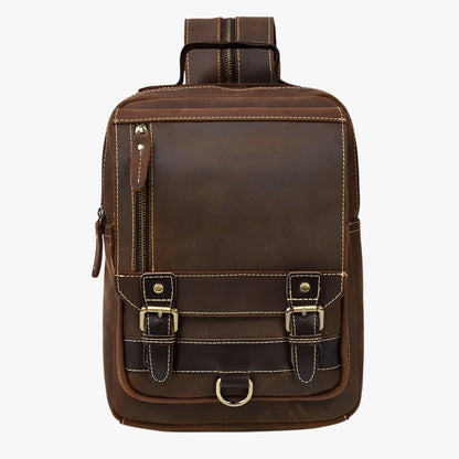 Jake | Vintage Leder Rucksack mit doppeltem Gebrauch