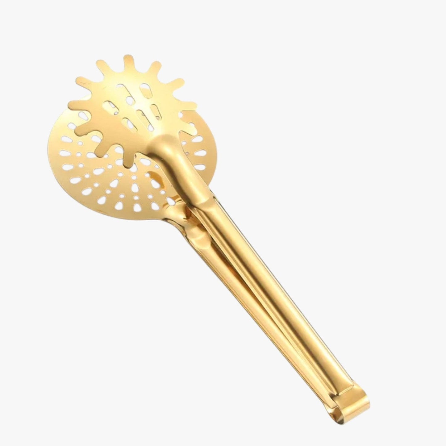 Dallas | Küchenzange 7-in-1 Gold – Sieb, Clip, Spachtel und Abtropfsieb in Einem