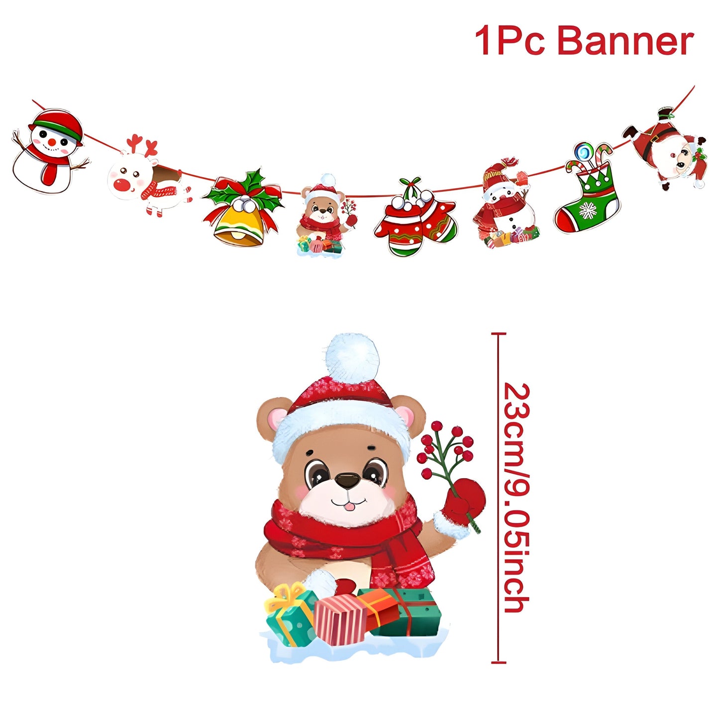 MerryBanner | Weihnachtsbanner-Girlande – verleihen Sie Ihrem Zuhause eine festliche Note