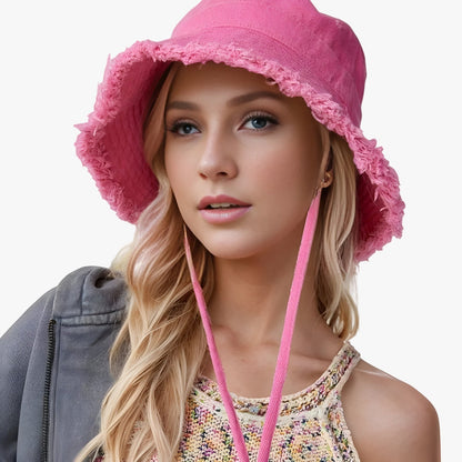 Nadine | Damen Denim Hut - Sonnenschutz, Verstellbar und Perfekt für Draußen