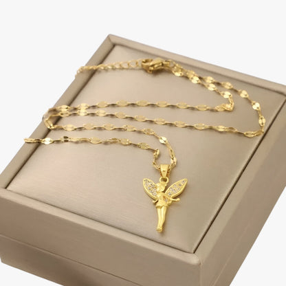 Lilly | Märchenhafte Kette mit Blume und Fee