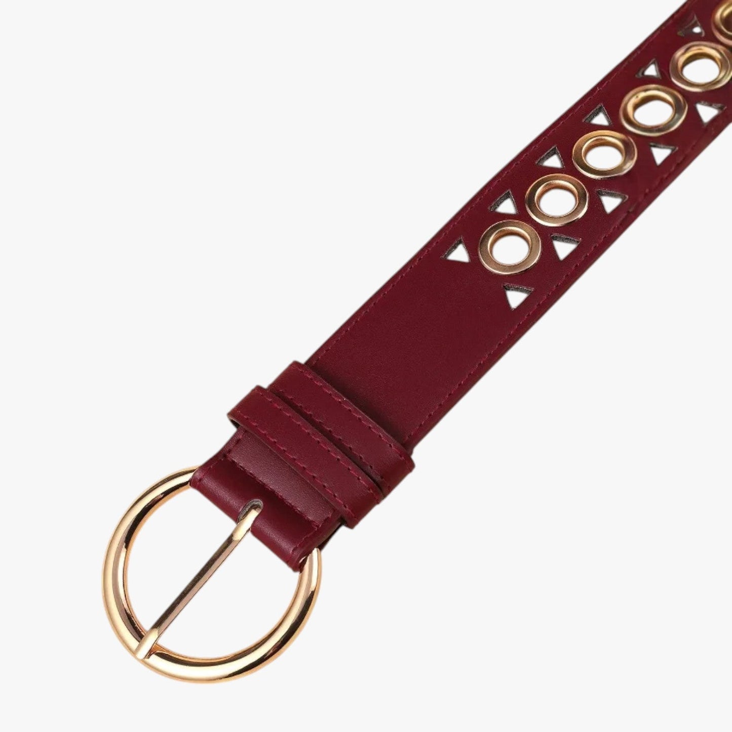 Emelia | Rindsleder-Punk-Taillegurt im Y2K-Stil mit Nadelschnalle