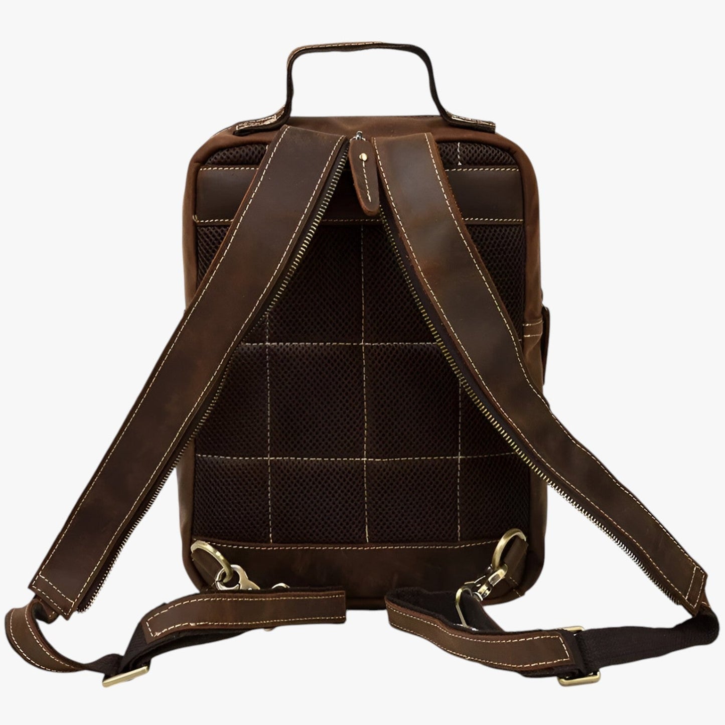 Jake | Vintage Leder Rucksack mit doppeltem Gebrauch