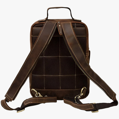 Jake | Vintage Leder Rucksack mit doppeltem Gebrauch