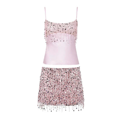 Pailletten-Tassel Bikini Set – Riviera