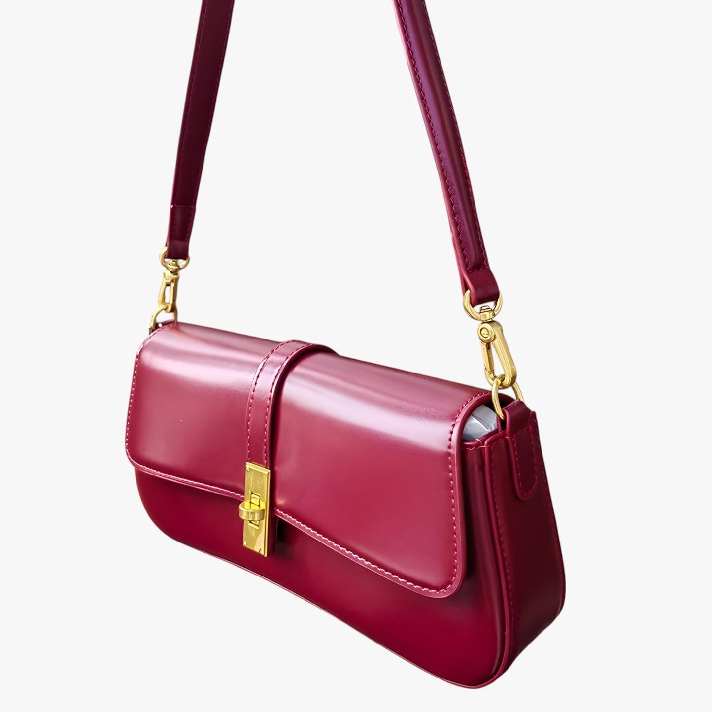 Alaia | Luxus-Ledertasche Baguette in echtem Leder