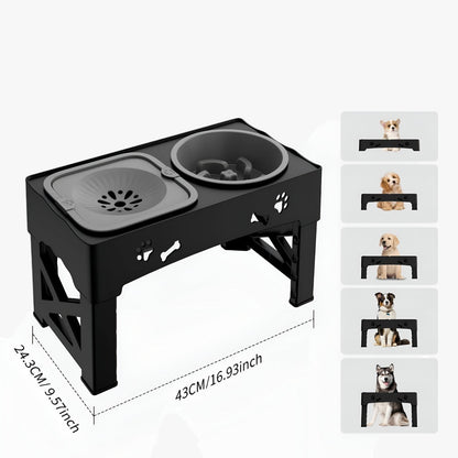 Logan | 3-in-1 Schüssel verstellbar für langsame und bequeme Fütterung in jeder Höhe