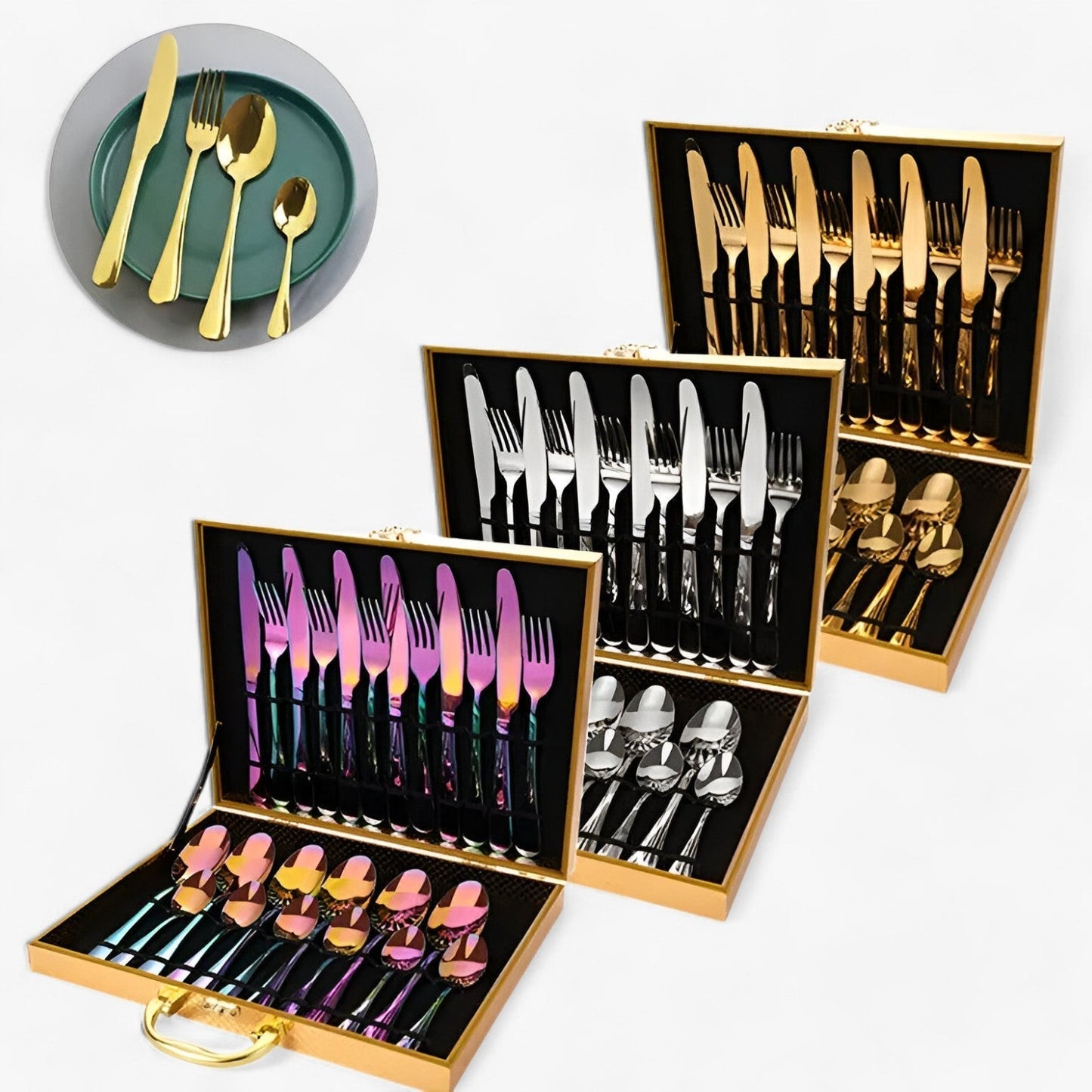 Isabel | 24-teiliges Besteckset – Stilvoll und langlebig Edelstahl Besteck