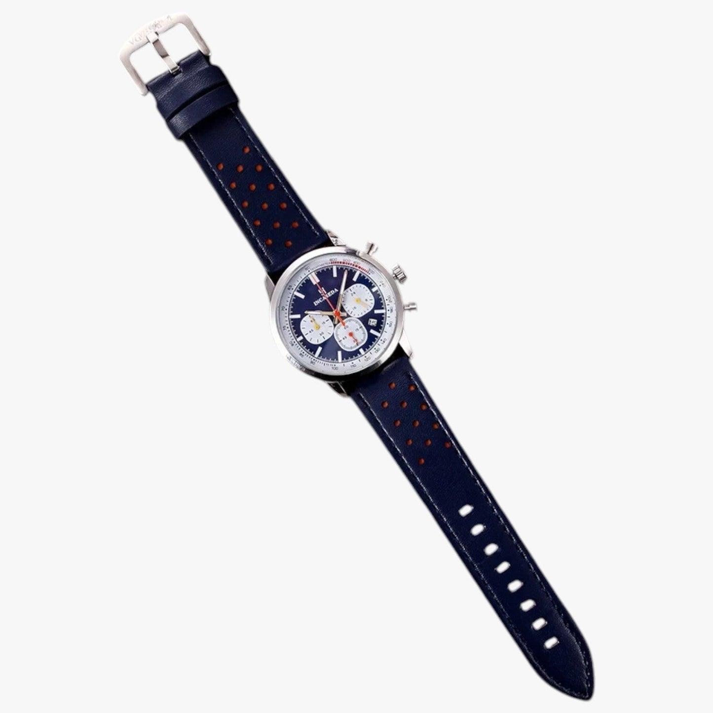 Drew | Herrenarmbanduhr INCASEDA Chronograph Luxus Quarzu, Ultra Hell & Elegant