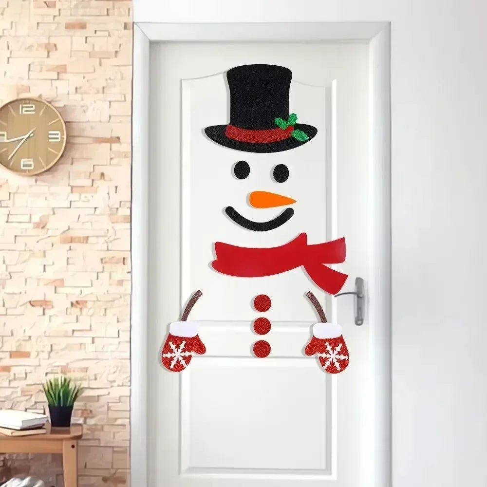 Weihnachts-Filzaufkleber für Türen und Fenster – festliche Dekoration für Zuhause