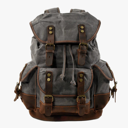 Conor | Rucksack für Trekking aus Stoff und Leder mit Großem Fassungsvermögen