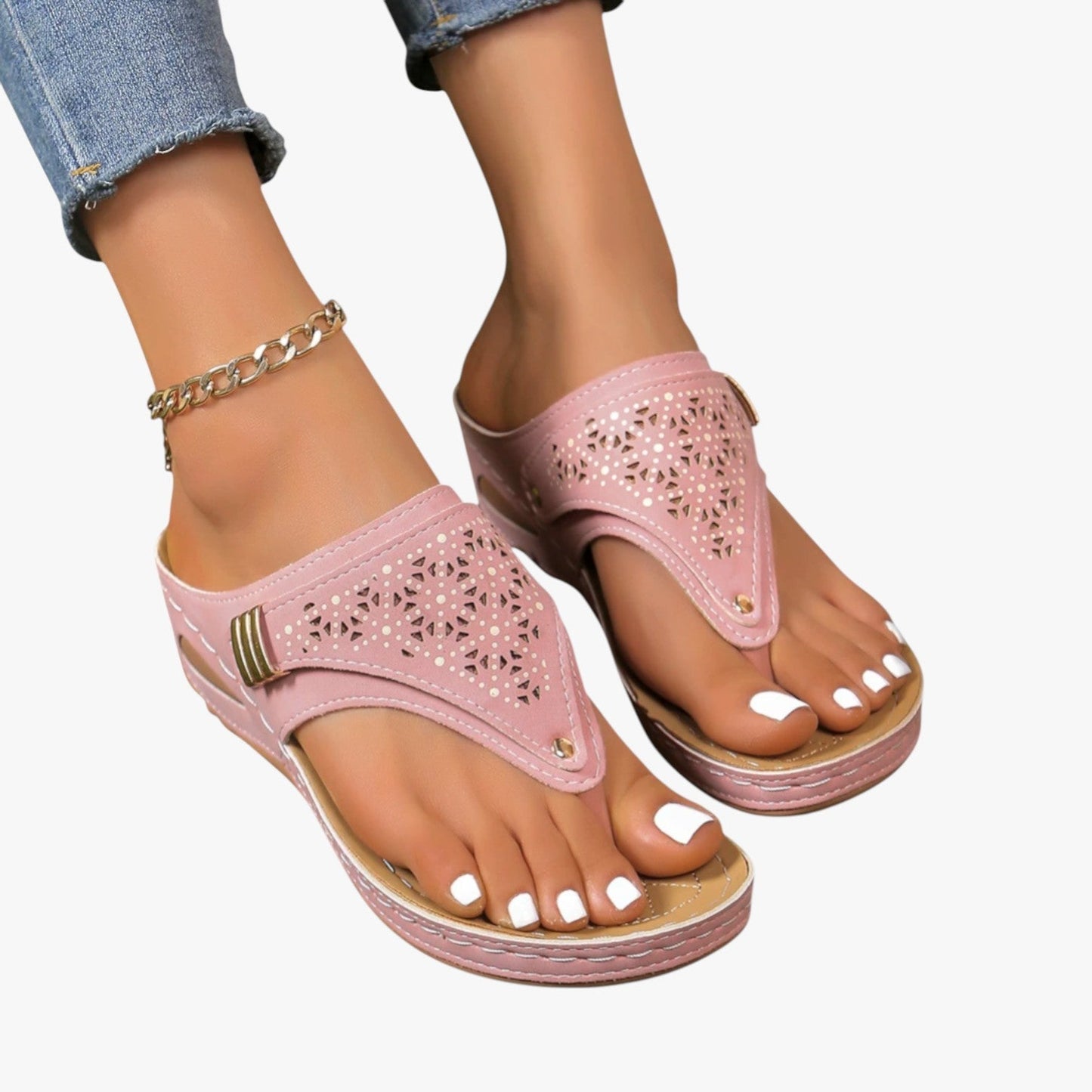 Julia | Damen Orthopädische Sandalen Weich, Rutschfest und mit Sommerabsatz